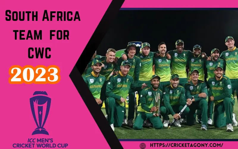 South Africa team for ICC CWC 2023
