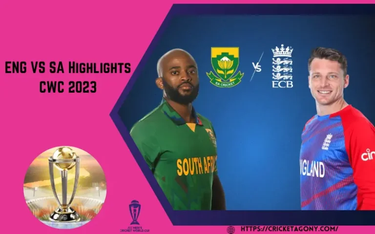 ENG VS SA Highlights CWC 2023 [Match #19] Cricket World Cup 2023