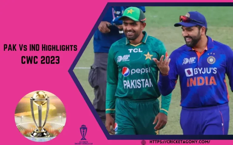 PAK VS IND Highlights CWC 2023 [Pakistan Vs India]