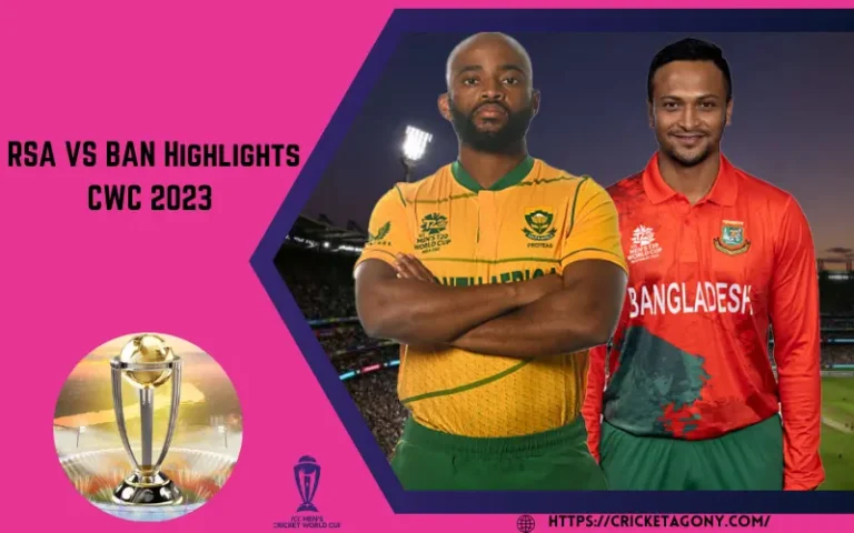 RSA VS BAN Highlights CWC 2023 [Match #23] Cricket World Cup